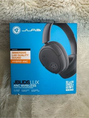 New in Box 🎶JLab JBuds LUX ANC Wireless Over-Ear Headphones - Graphite